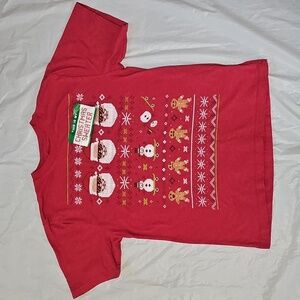 THIS IS MY CHRISTMAS SWEATER Kids XXL 18 Graphic Red T-Shirt Used